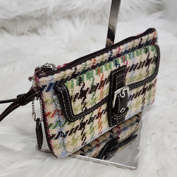 🔹️Coach 🔹️Multicolor Houndstooth Women's Wallet/wristlet - Picture 4 of 8